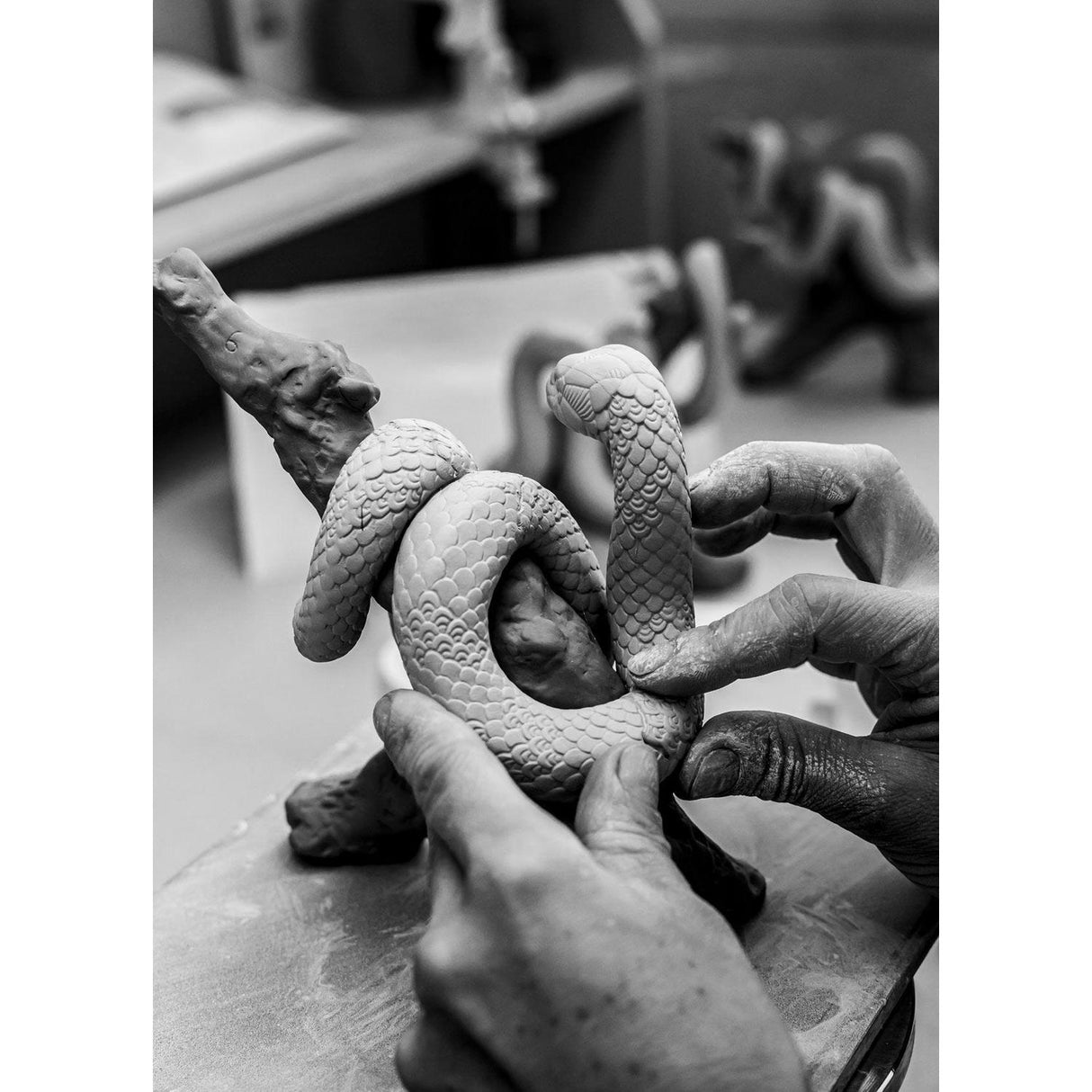 LLADRO' Scultura Il Serpente Edizione Limitata 19x18cm Porcellana