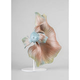 LLADRO' Scultura Pesce Betta Destra 35x31cm Porcellana