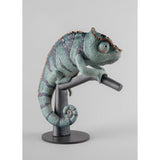 LLADRO' Figura Scultura Camaleonte 30x24cm Porcellana