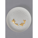 LLADRO' Piatto Koi Dorato Lucido 2x14cm Porcellana