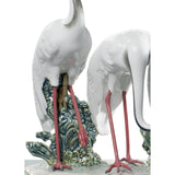 LLADRO' Scultura Gruppo di Gru Edizione Limitata 45x22cm Porcellana
