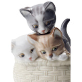 LLADRO' Figurina Gattini Curiosi 13x12cm Porcellana
