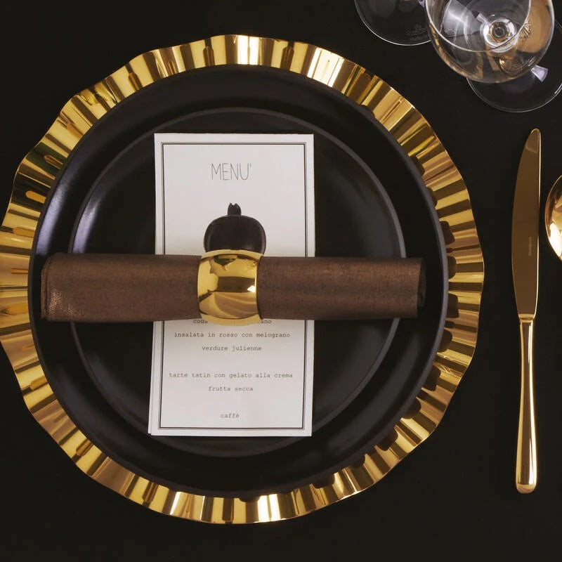 SAMBONET Taste Servizio Tavola Posate Set 24 Pezzi Oro PVD Acciaio Inox