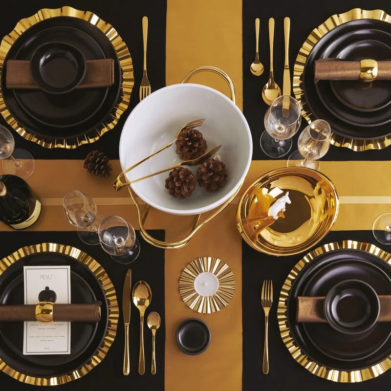 SAMBONET Taste Servizio Tavola Posate Set 24 Pezzi Oro PVD Acciaio Inox
