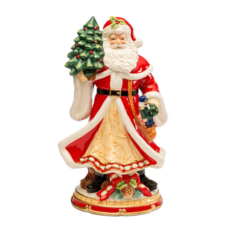 Statuina Babbo Natale Palais Royal in porcellana decorata 35 cm