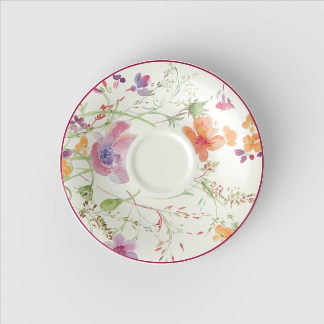 Piattino tè Mariefleur Villeroy & Boch in porcellana decoro floreale 17cm