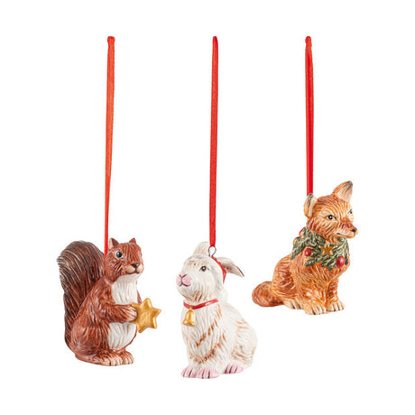 Set addobbi animali bosco Villeroy & Boch in porcellana decorata