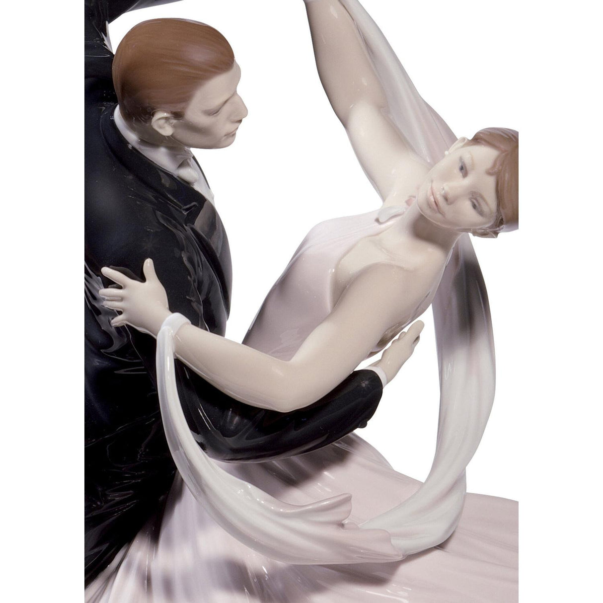 LLADRO' Figurina Coppia Elegante Foxtrot Edizione Limitata 37x36cm Porcellana