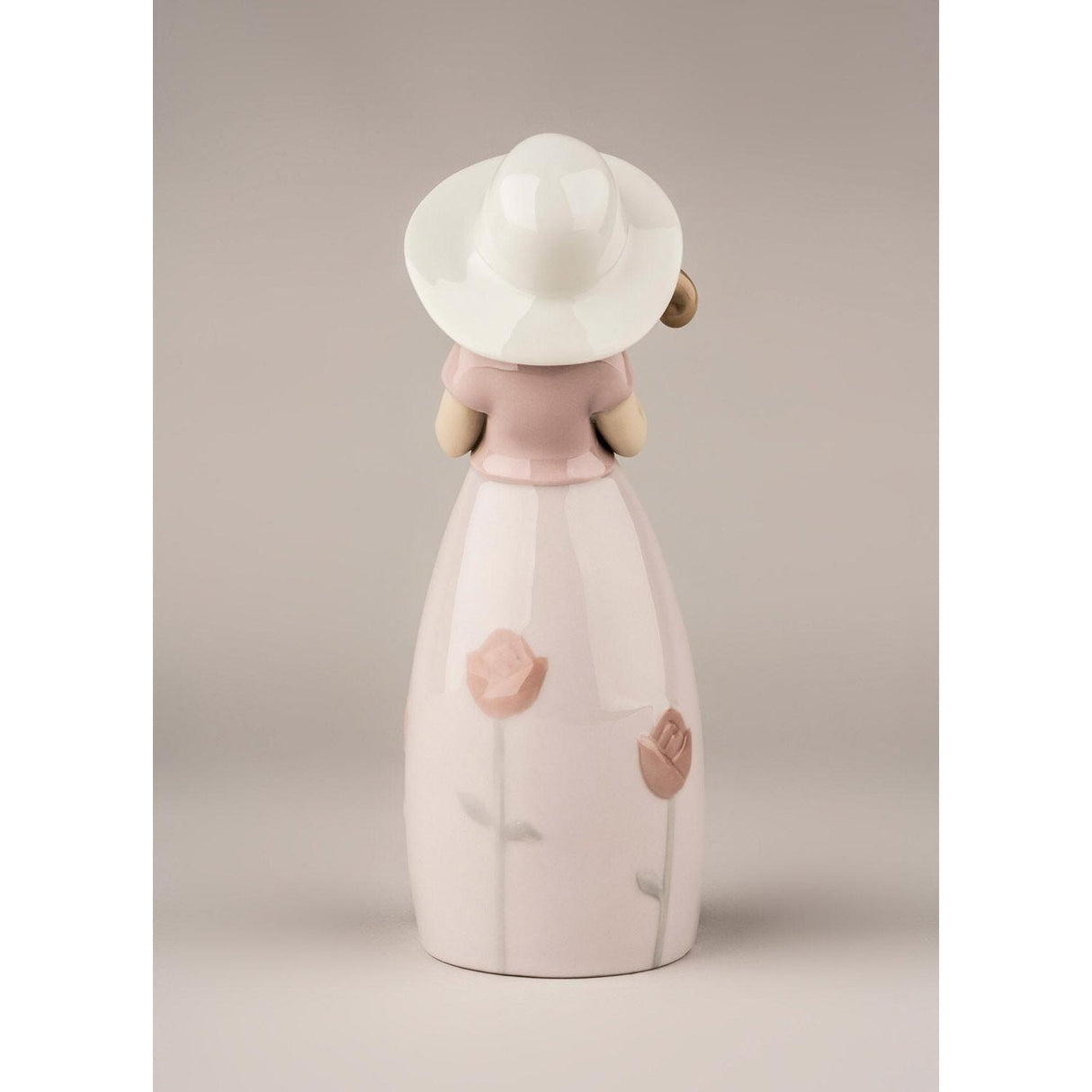 LLADRO' Figurina Bimba Piccola Rosa 18x8cm Porcellana