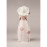 LLADRO' Figurina Bimba Piccola Rosa 18x8cm Porcellana