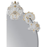 LLADRO' Specchio da Parete Ovale Senza Cornice Lustro Oro Edizione Limitata 92x53cm Porcellana