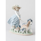 LLADRO' Figurina Bimba con Cani la Grande Famiglia 24x31cm Porcellana