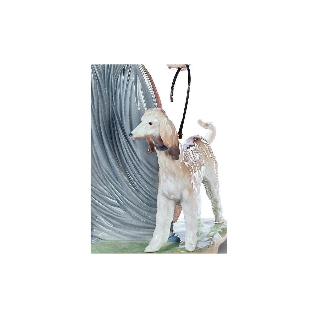 LLADRO' Figurina Dama con Cani 39x23cm Porcellana