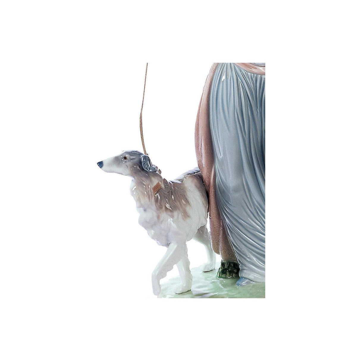 LLADRO' Figurina Dama con Cani 39x23cm Porcellana