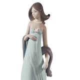 LLADRO' Figurina Damina 20x5cm Porcellana