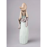 LLADRO' Figurina Damina 20x5cm Porcellana