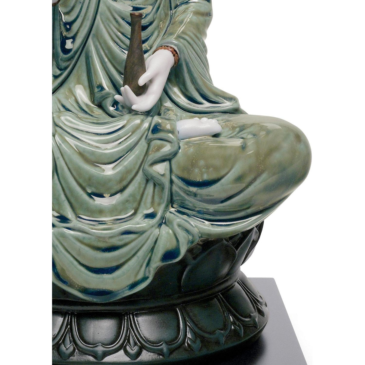 LLADRO' Figurina Kwan Yin Verde 33x18cm Porcellana