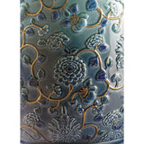 LLADRO' Vaso Peonie Lustro Oro 42x24cm Porcellana