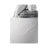 LLADRO' Figurina Anfora Aironi Cinerini Lustro Argento 30x17cm Porcellana