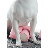 LLADRO' Figurina Chihuahua con Marshmallows 24x20cm Porcellana