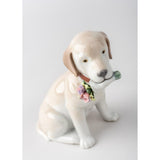 LLADRO' Figurina Cane Questi Fiori Sono per Te 12x7cm Porcellana