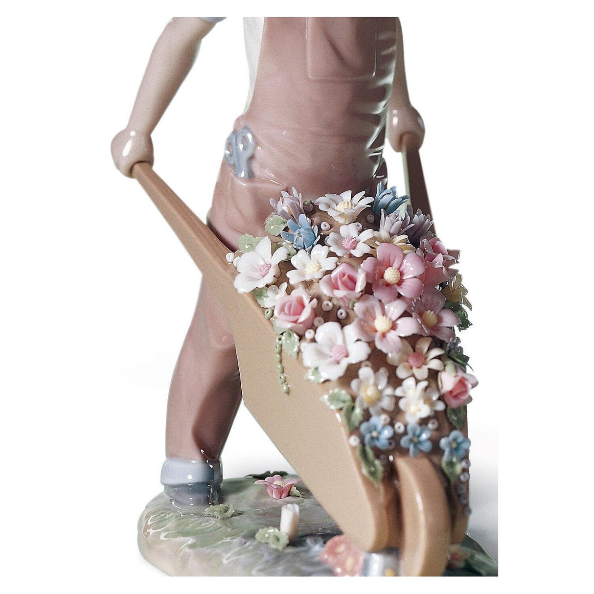 LLADRO' Figurina Bimbo con Fiori 23x14cm Porcellana