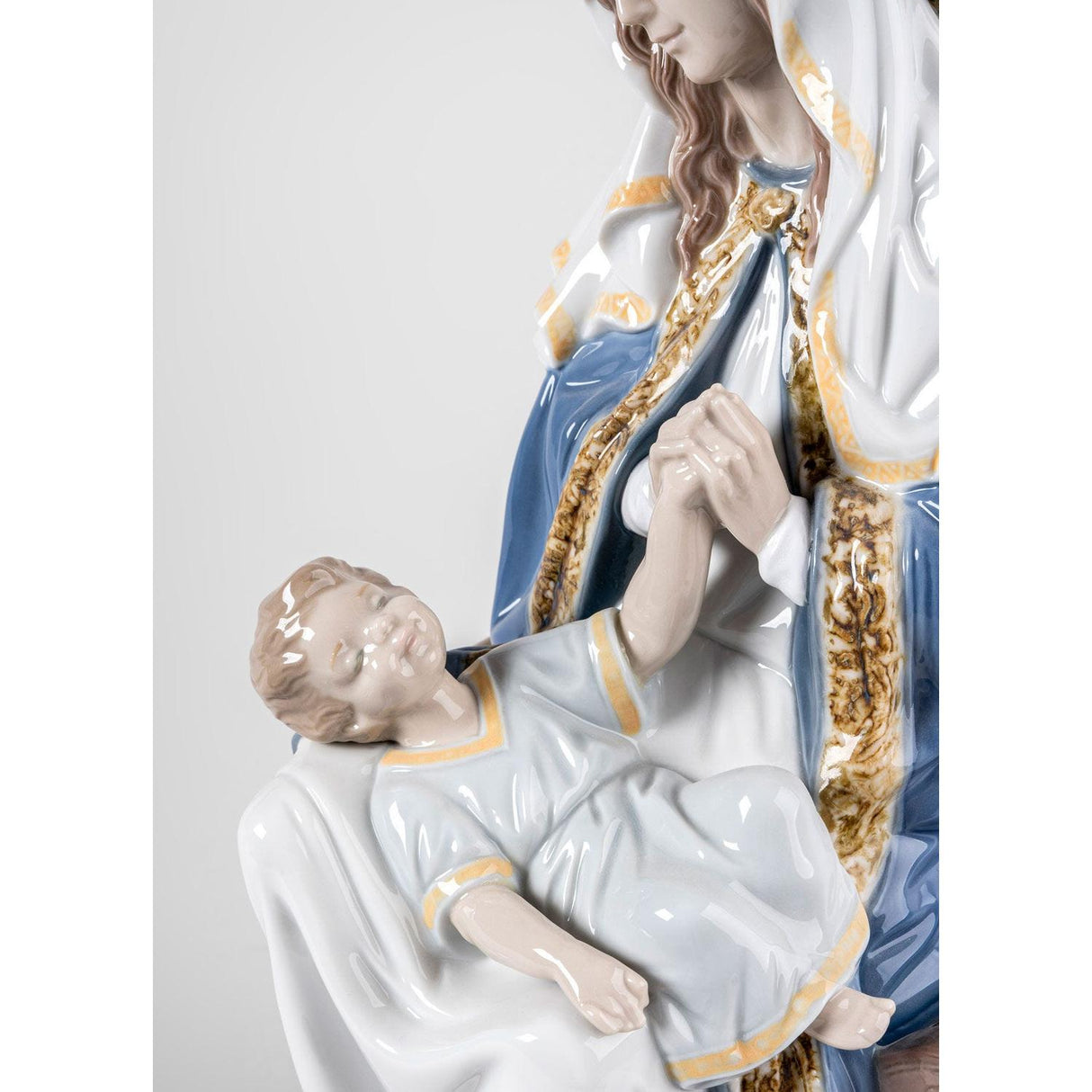 LLADRO' Figurina la Madonna Della Divina Provvidenza 42x18cm Porcellana