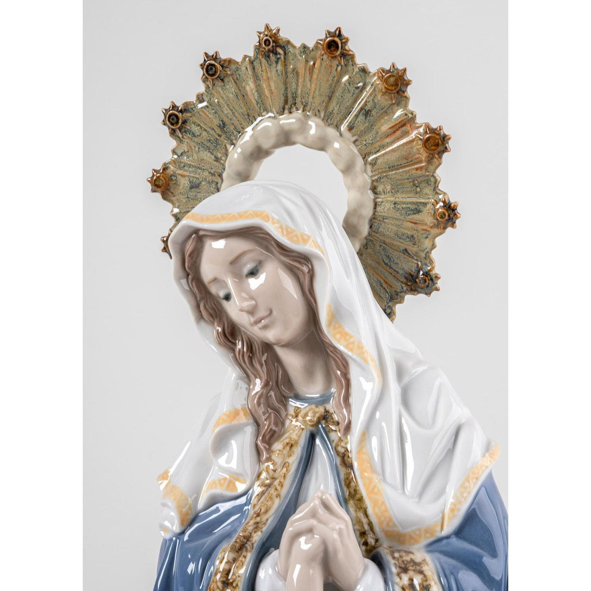 LLADRO' Figurina la Madonna Della Divina Provvidenza 42x18cm Porcellana