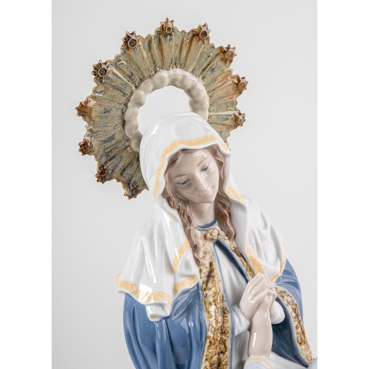 LLADRO' Figurina la Madonna Della Divina Provvidenza 42x18cm Porcellana