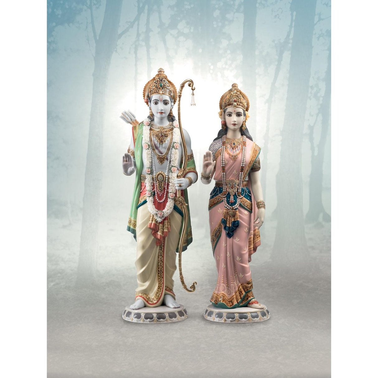 LLADRO' Scultura Rama e Sita Edizione Limitata 47x30cm Porcellana