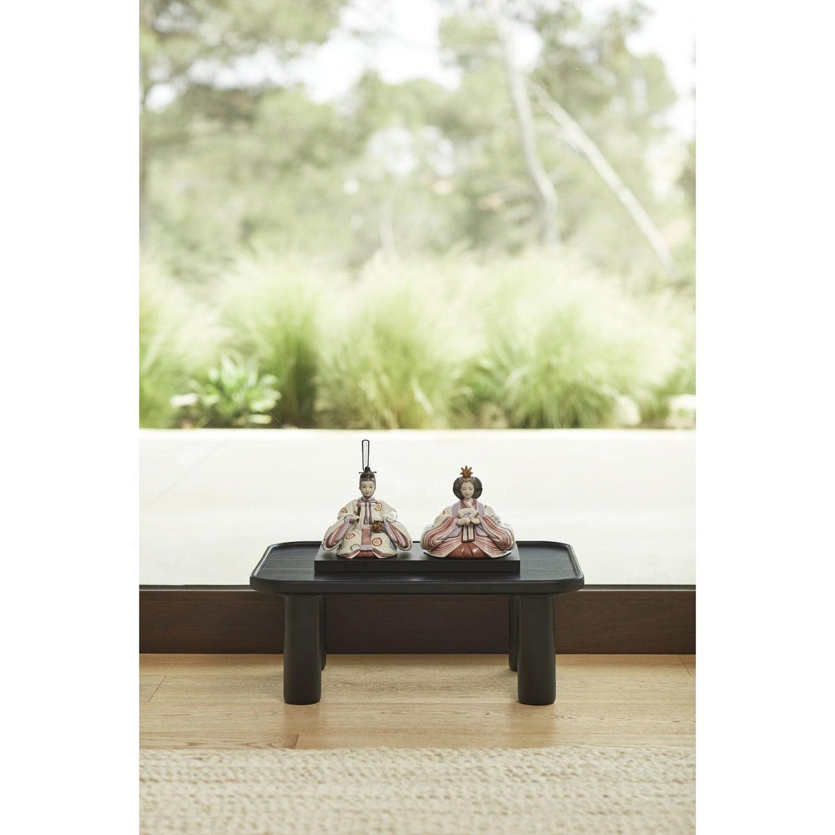 LLADRO' Scultura Hina Dolls Incisione Floreale Serie Limitata 26x41cm Porcellana