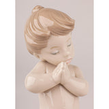 LLADRO' Figurina Bimbo Che Prega 13x7cm Porcellana