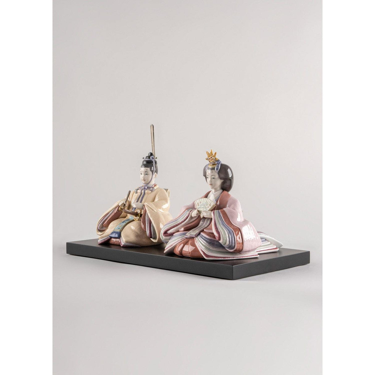 LLADRO' Figurina Hina Dolls Beige e Rosa 26x41cm Porcellana