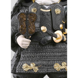 LLADRO' Figurina Bambino Samurai Lustro Oro 36x20cm Porcellana
