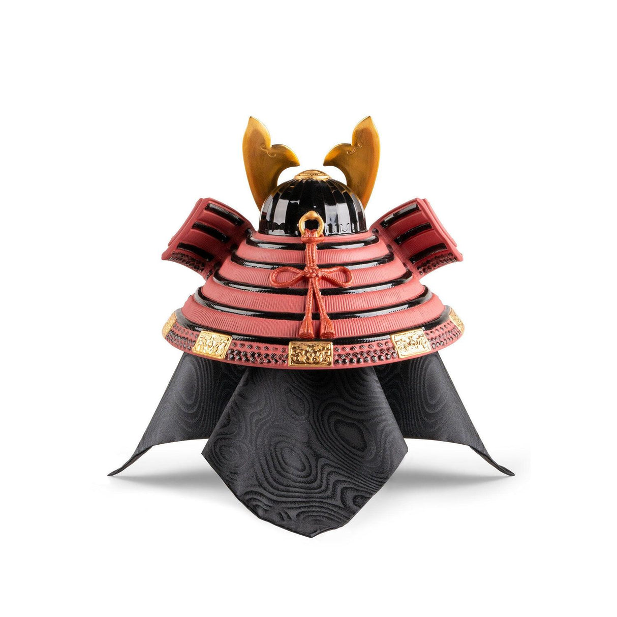 LLADRO' Figurina Elmetto Samurai Tigre e Dragone 35x20cm Porcellana