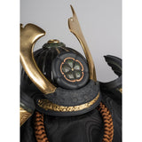 LLADRO' Figura Elmetto Samurai Arancione 35x35cm Porcellana