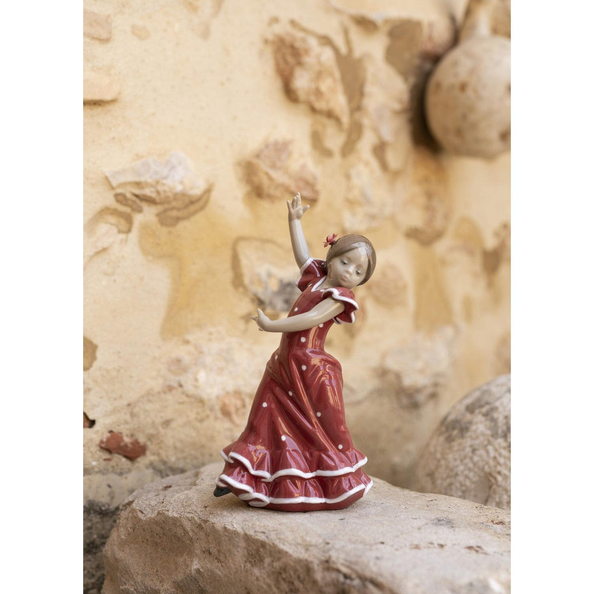 Lladró Figurina Ballerina Rosso 19x10cm Porcellana