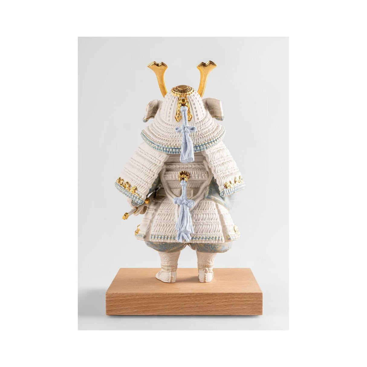 LLADRO' Scultura Bambino Samurai Bianco Serie Limitata 36x21cm Porcellana