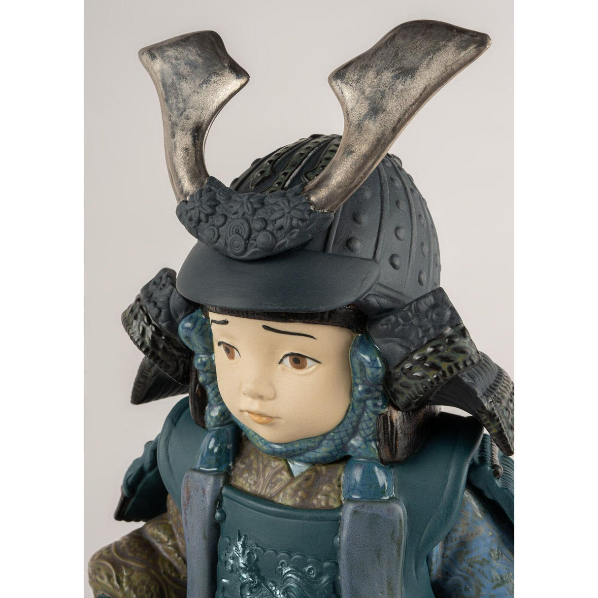 LLADRO' Scultura Bambino Samurai Serie Limitata 36x21cm Porcellana