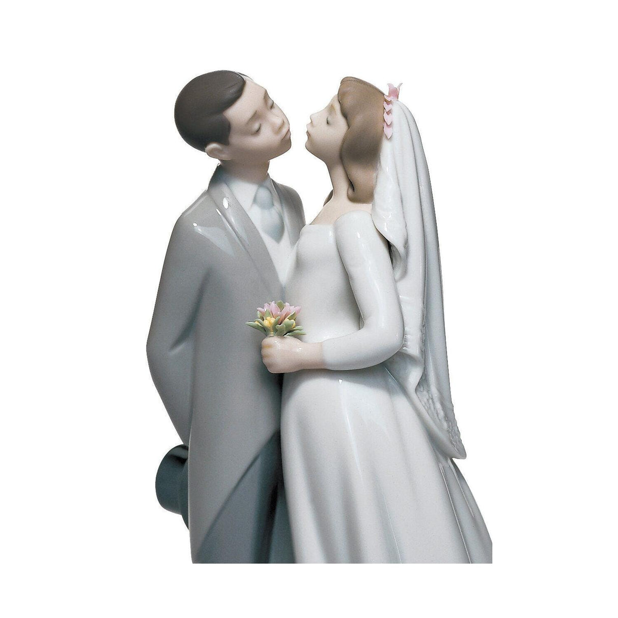 LLADRO' Figurina Coppia Un Bacio da Ricordare 19x12cm Porcellana