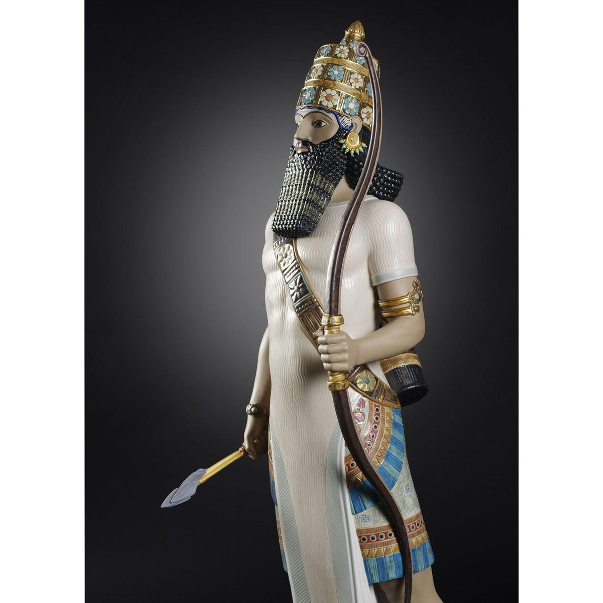 LLADRO' Scultura Arciere Assiro Serie Limitata 96x31cm Porcellana