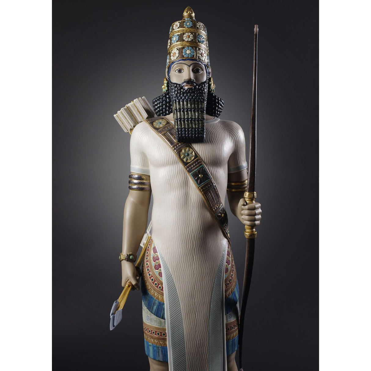 LLADRO' Scultura Arciere Assiro Serie Limitata 96x31cm Porcellana