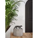 LLADRO' Scultura Pantera Nero Glassare 19x50cm Porcellana
