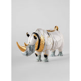 LLADRO' Scultura Rinoceronte Cyborg 22x45cm Porcellana