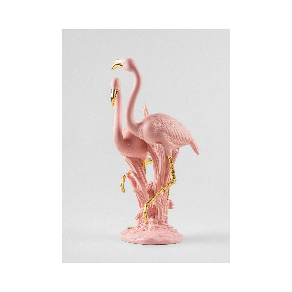 LLADRO' Scultura Fenicotteri Rosa 33x15cm Porcellana