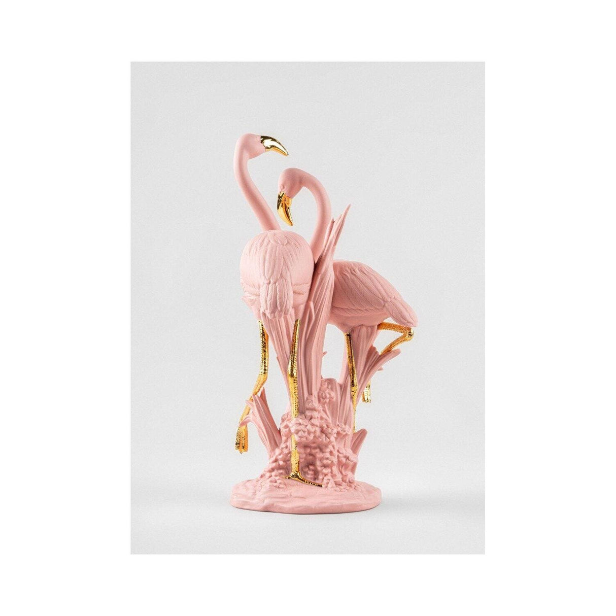 LLADRO' Scultura Fenicotteri Rosa 33x15cm Porcellana