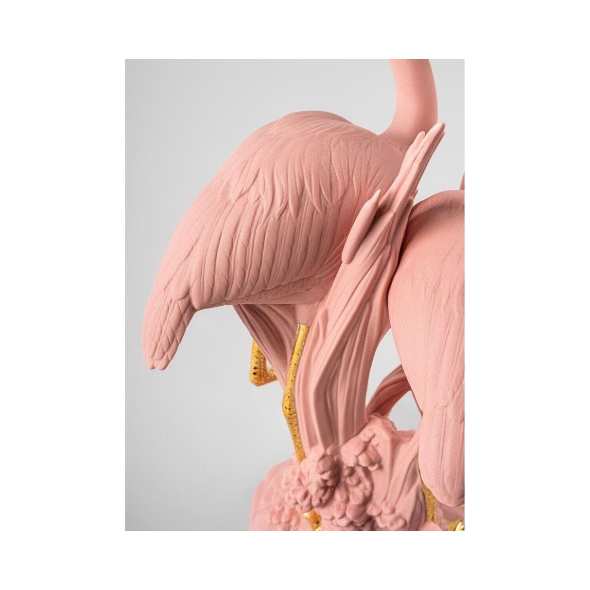LLADRO' Scultura Fenicotteri Rosa 33x15cm Porcellana