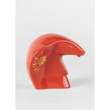 LLADRO' Scultura Il Serpente Rosso Oro 13x15cm Porcellana