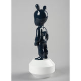 LLADRO' Figurina The Dark Blue Guest Piccolo 30x11cm Porcellana