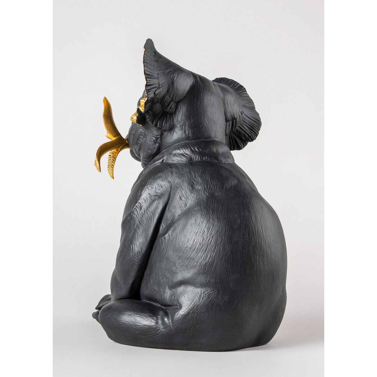 Lladró Scultura Koala Nero Oro Serie Limitata 34x21cm Porcellana